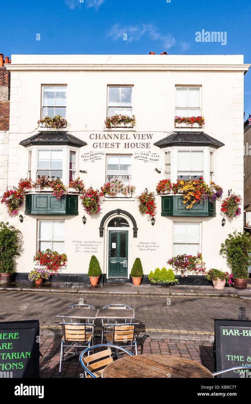 England, Deal. Seafront bed and breakfast, hotel, Channel View. Flower