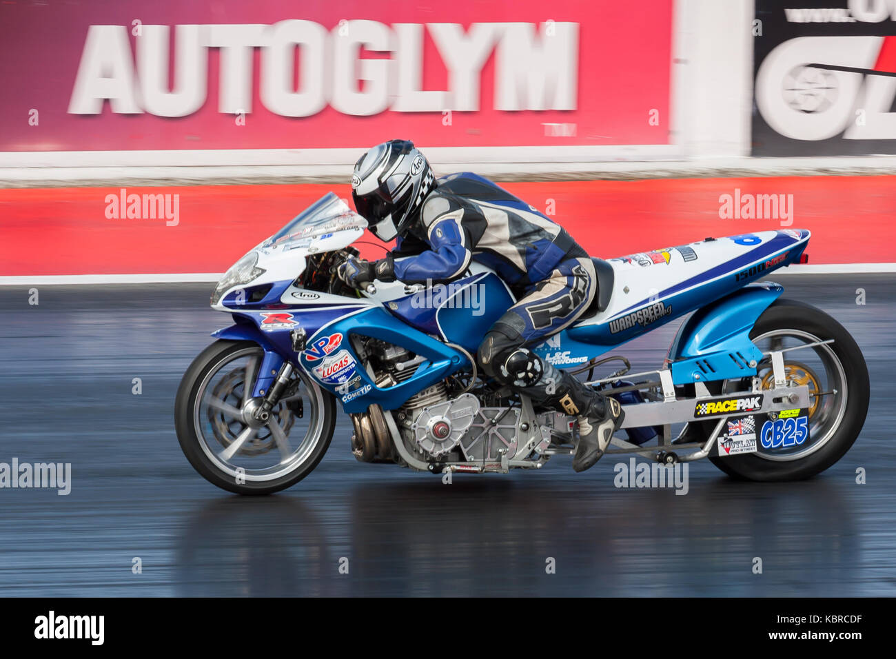 Drag Racing Motorcycles Stock Photo