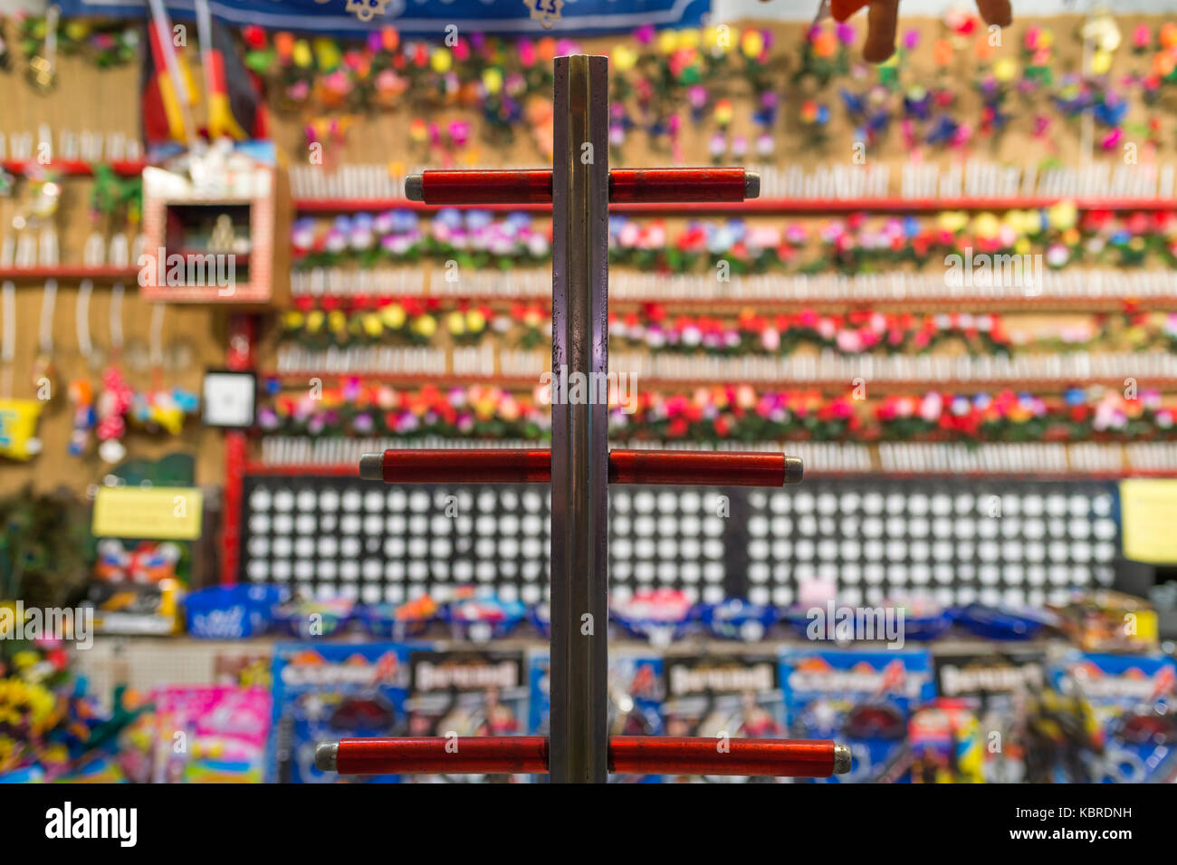 Shooting gallery on the Michaeliskirmes in Brilon Stock Photo