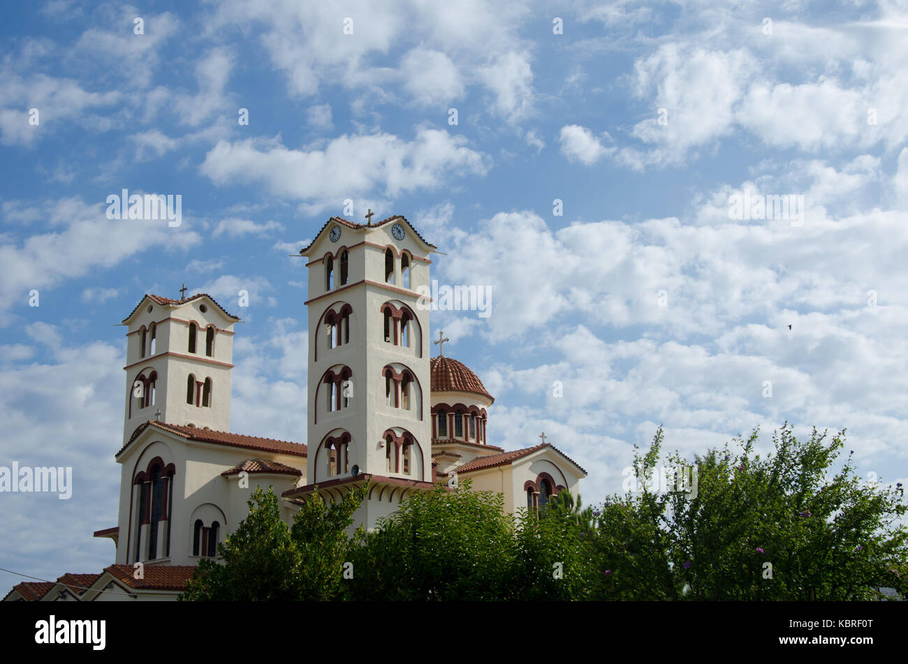 orthodox church with cross and window on a sunny day Stock Photo - Alamy
