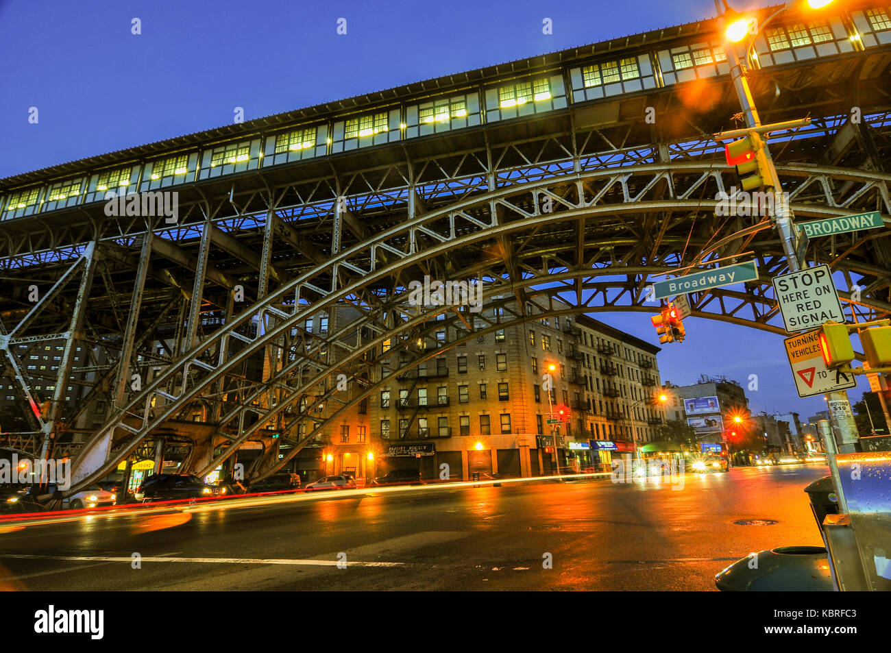 Elevated train tracks at the 125th Street Subway Station and Broadway