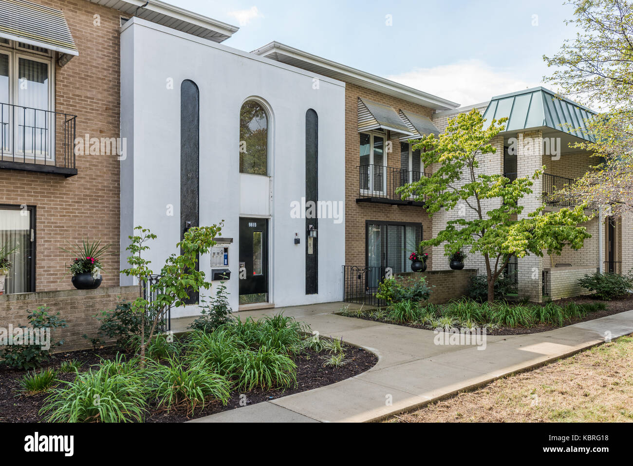 1970s townhouse condominium development. Stock Photo