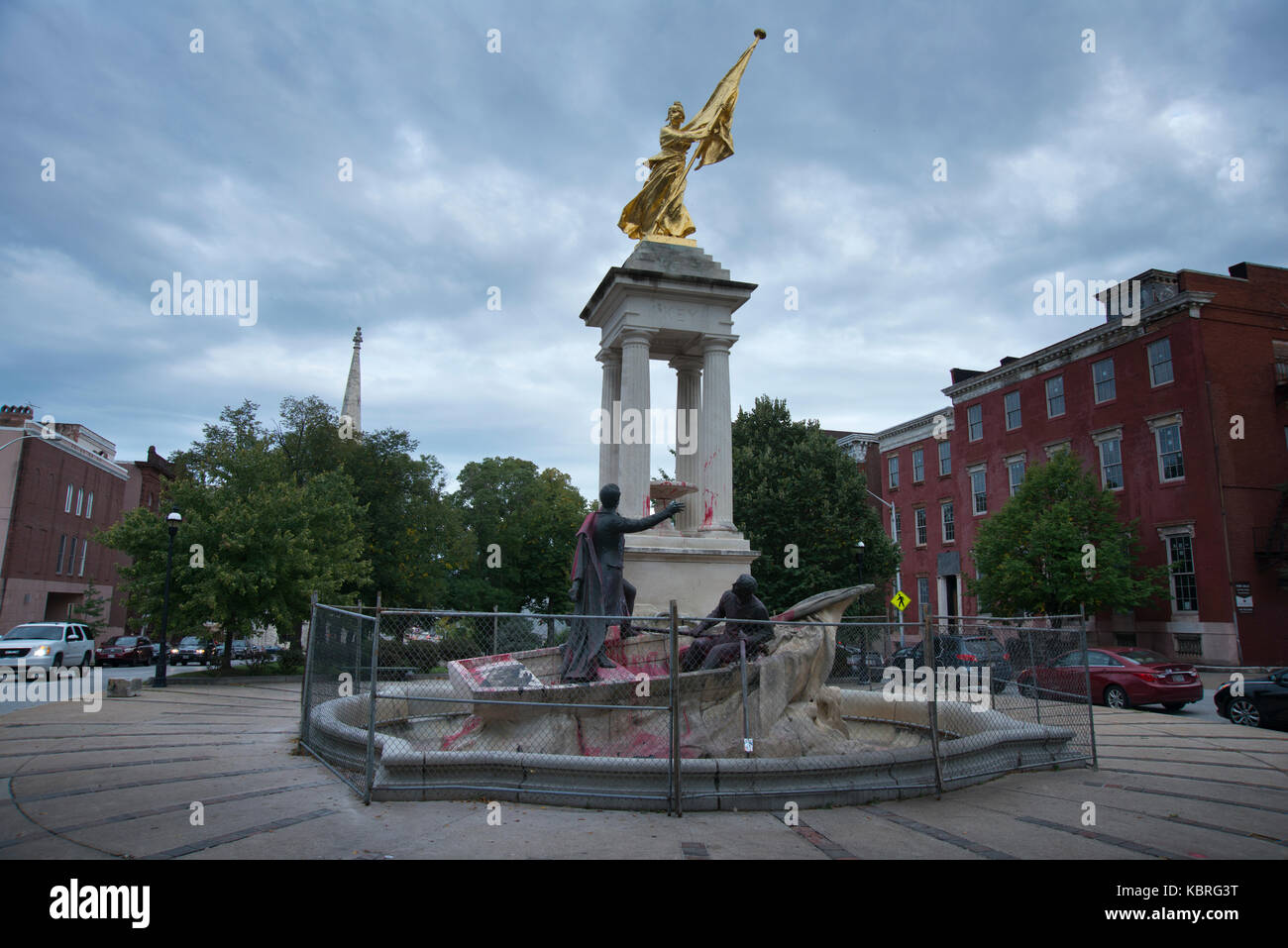 Francis Scott Key statue in Bolton Hill vandalized with spraypaint
