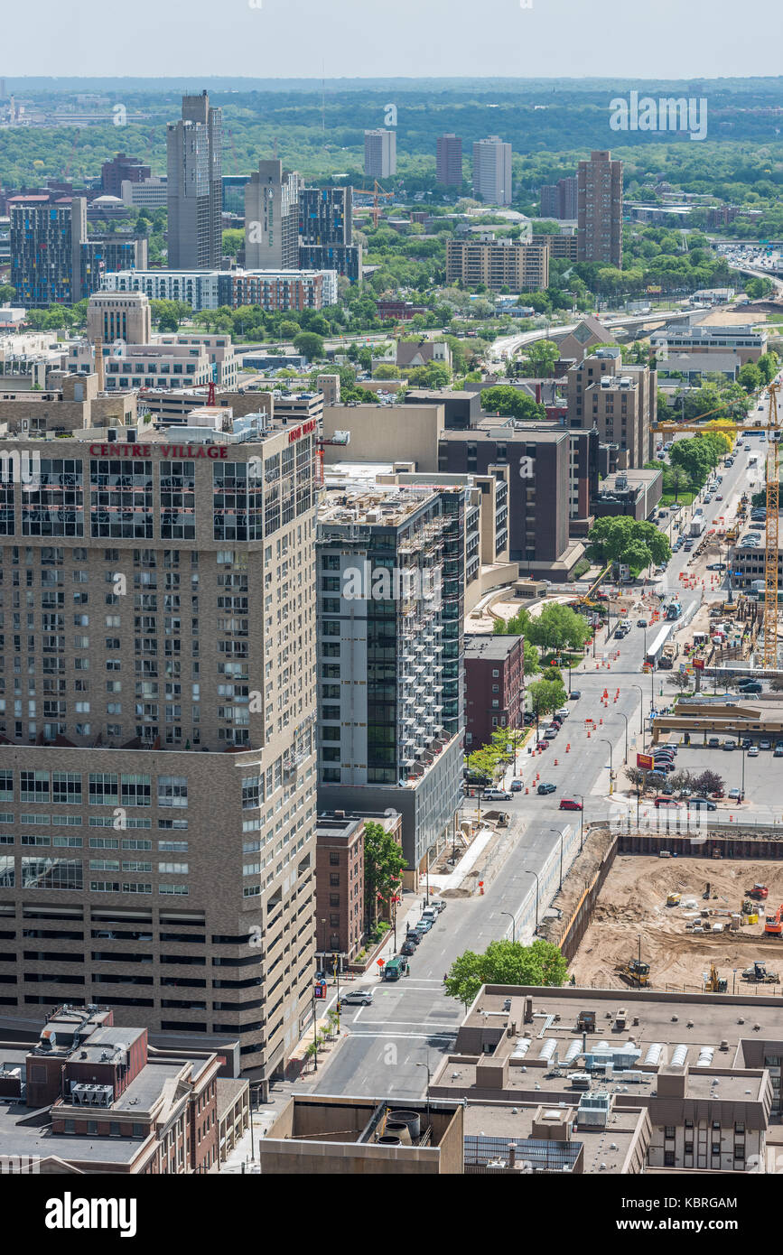Aerial view of South 8th Street. Stock Photo