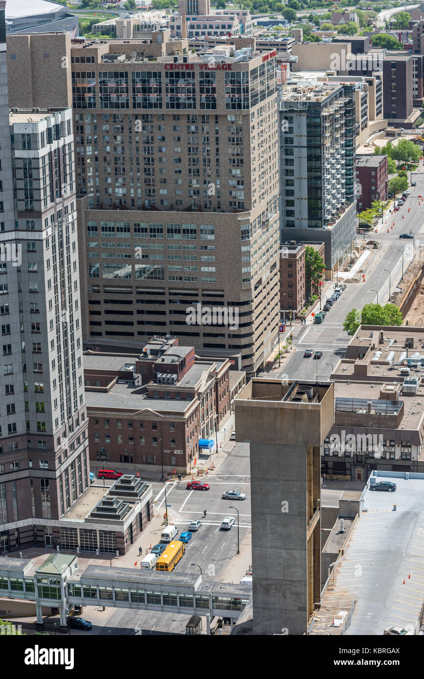Aerial view of South 8th Street. Stock Photo