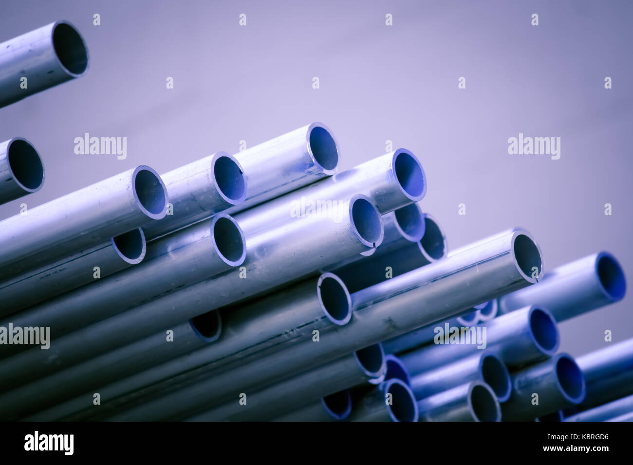 Stack of Many Pipes at the Construction Site Stock Photo Alamy