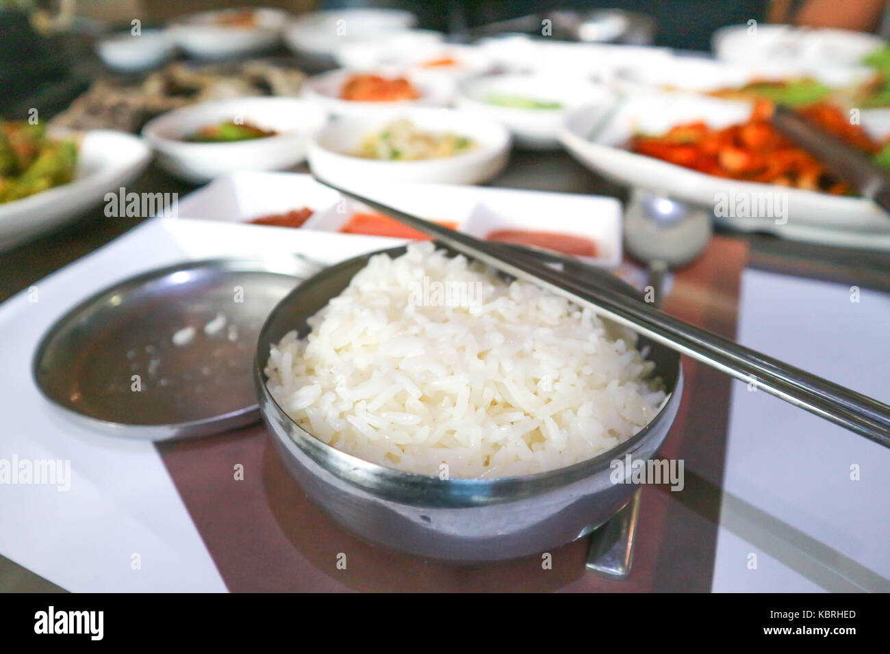 rice or Korean rice on the table Stock Photo - Alamy