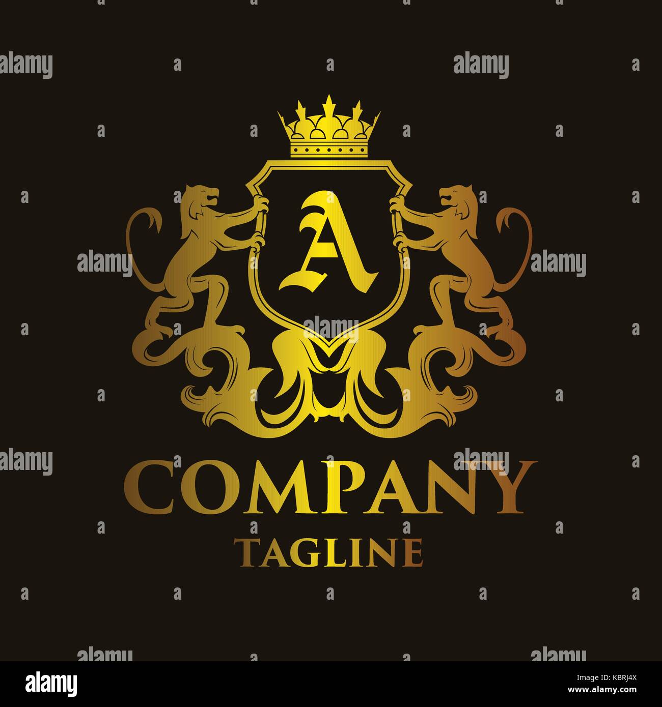 Luxury Letter A Logo Stock Vector Image Art Alamy