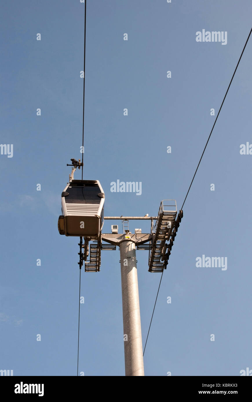 Cable car in Barcelona Stock Photo - Alamy
