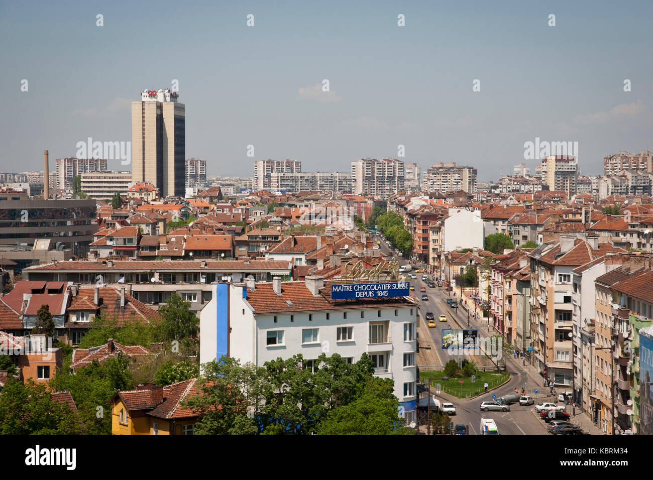 SOFIA, BULGARIA APRIL 30 View over city of Sofia, the capital of
