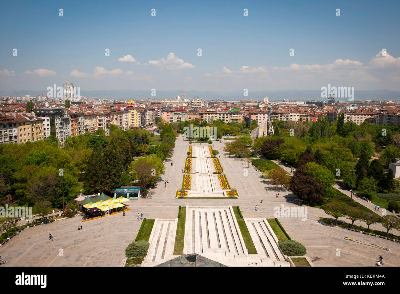 SOFIA, BULGARIA APRIL 30 View over city of Sofia, the capital of