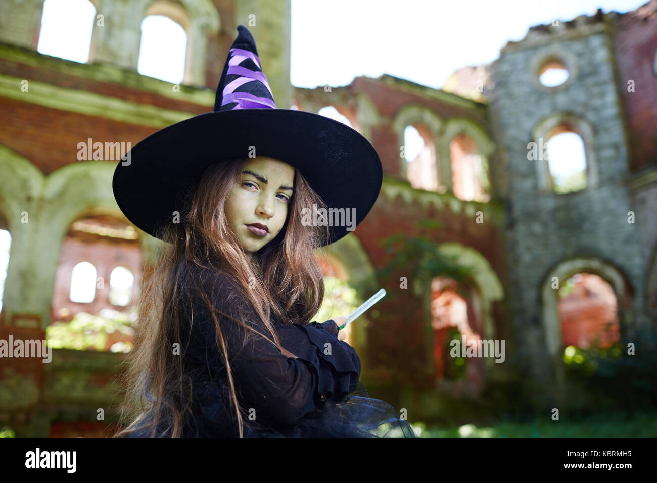 Sly witch Stock Photo