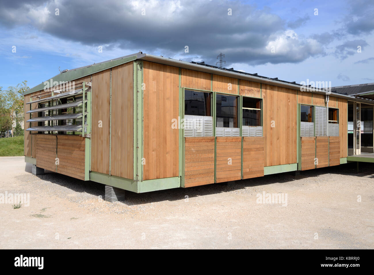 Prefabricated Kit House or Demountable Steel-Frame House (1948) by Jean Prouvé Intended to Contribute to the Post-War Housing Crisis France Stock Photo