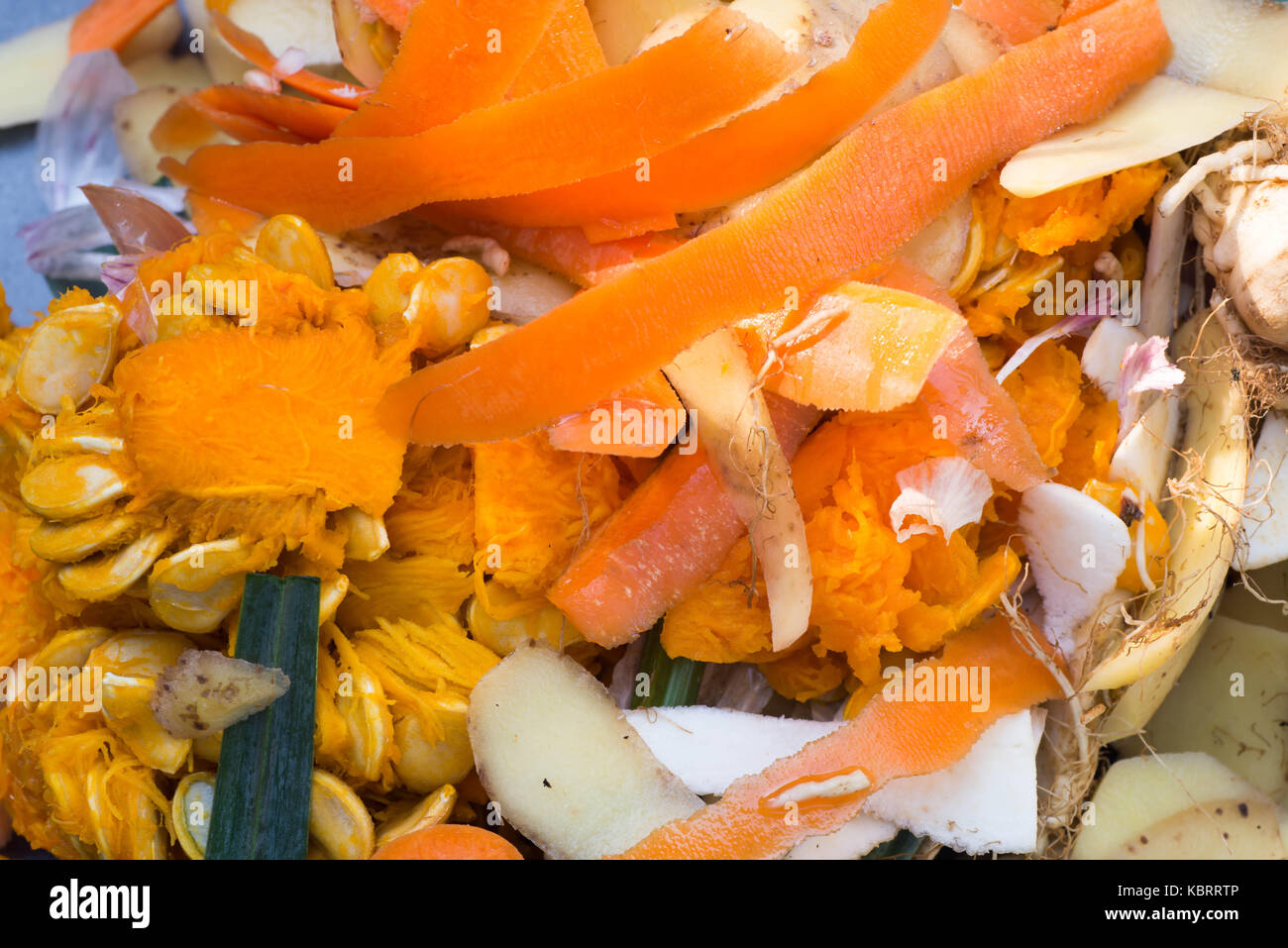 kitchen vegetable peelings and waste for compost Stock Photo Alamy