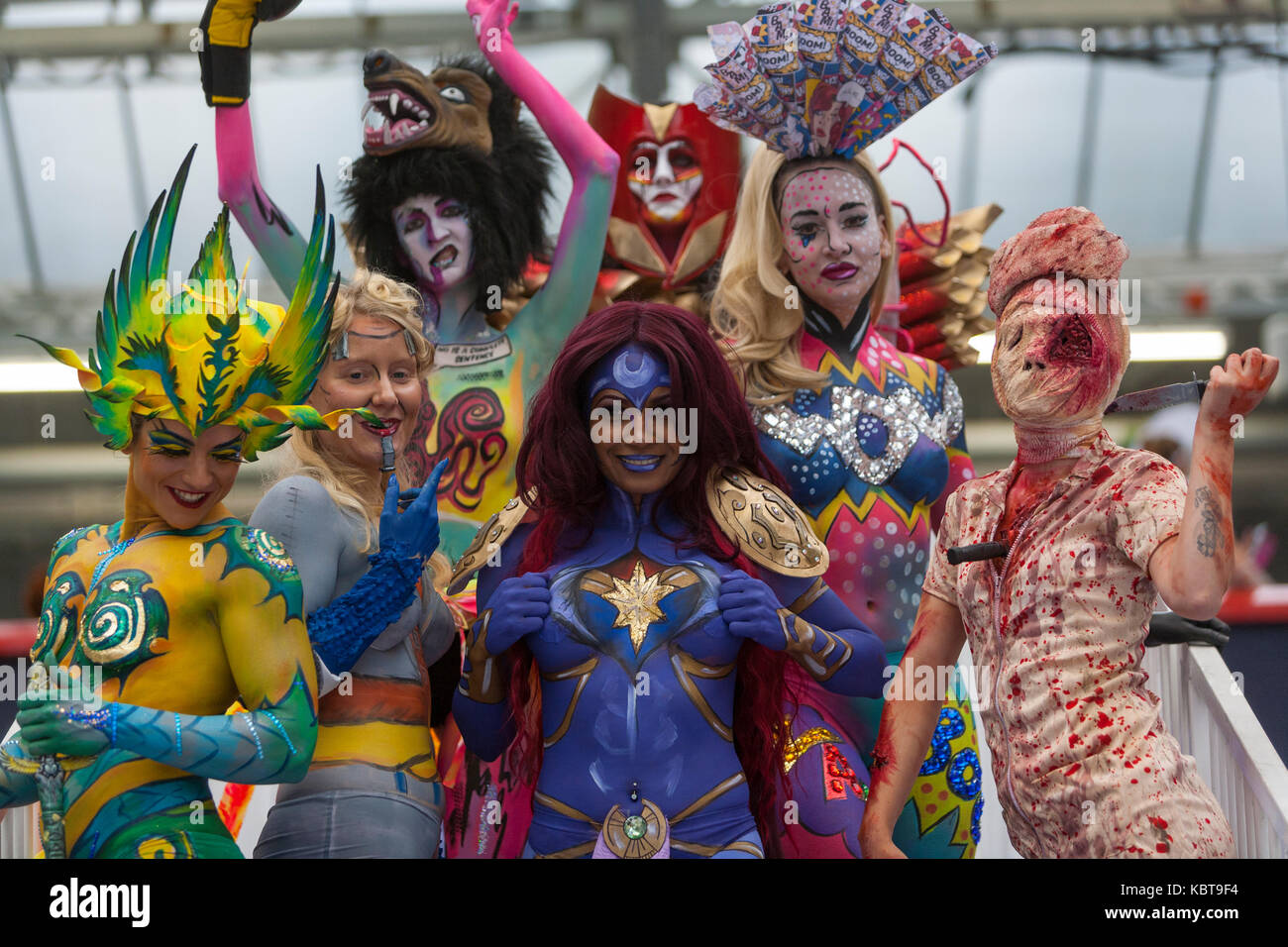 Olympia Beauty Show 1 October, 2017 London UK Contestants from the