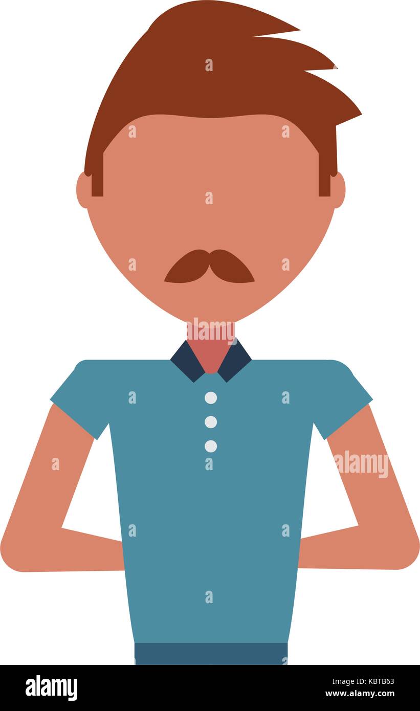 avatar man icon over white background colorful design vector ...