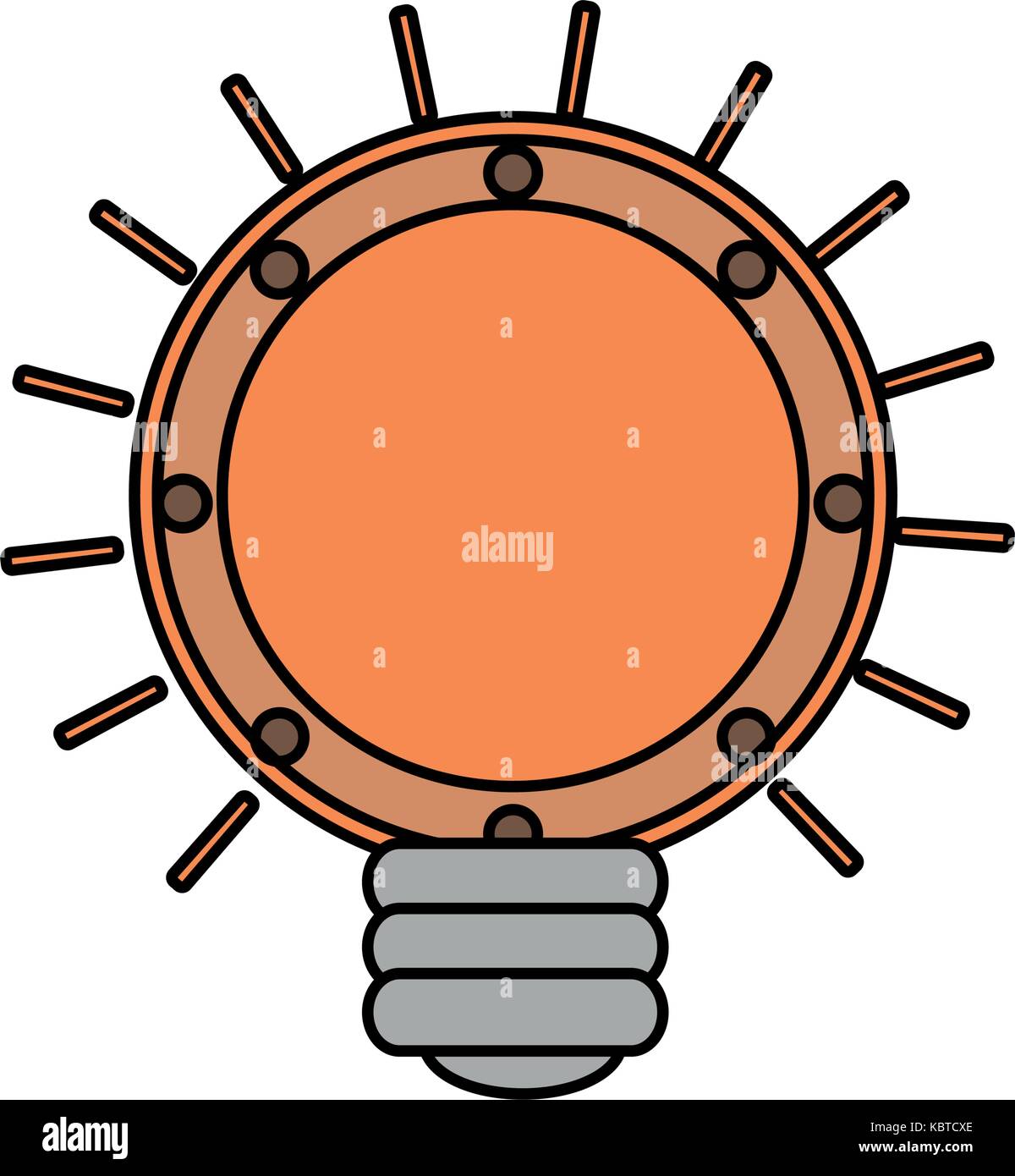 light bulb icon over white background colorful design vector ...