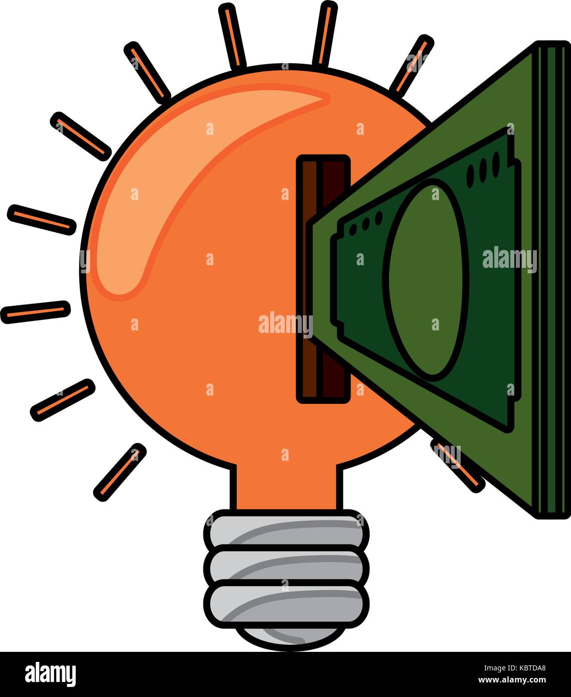 light bulb icon over white background colorful design vector ...
