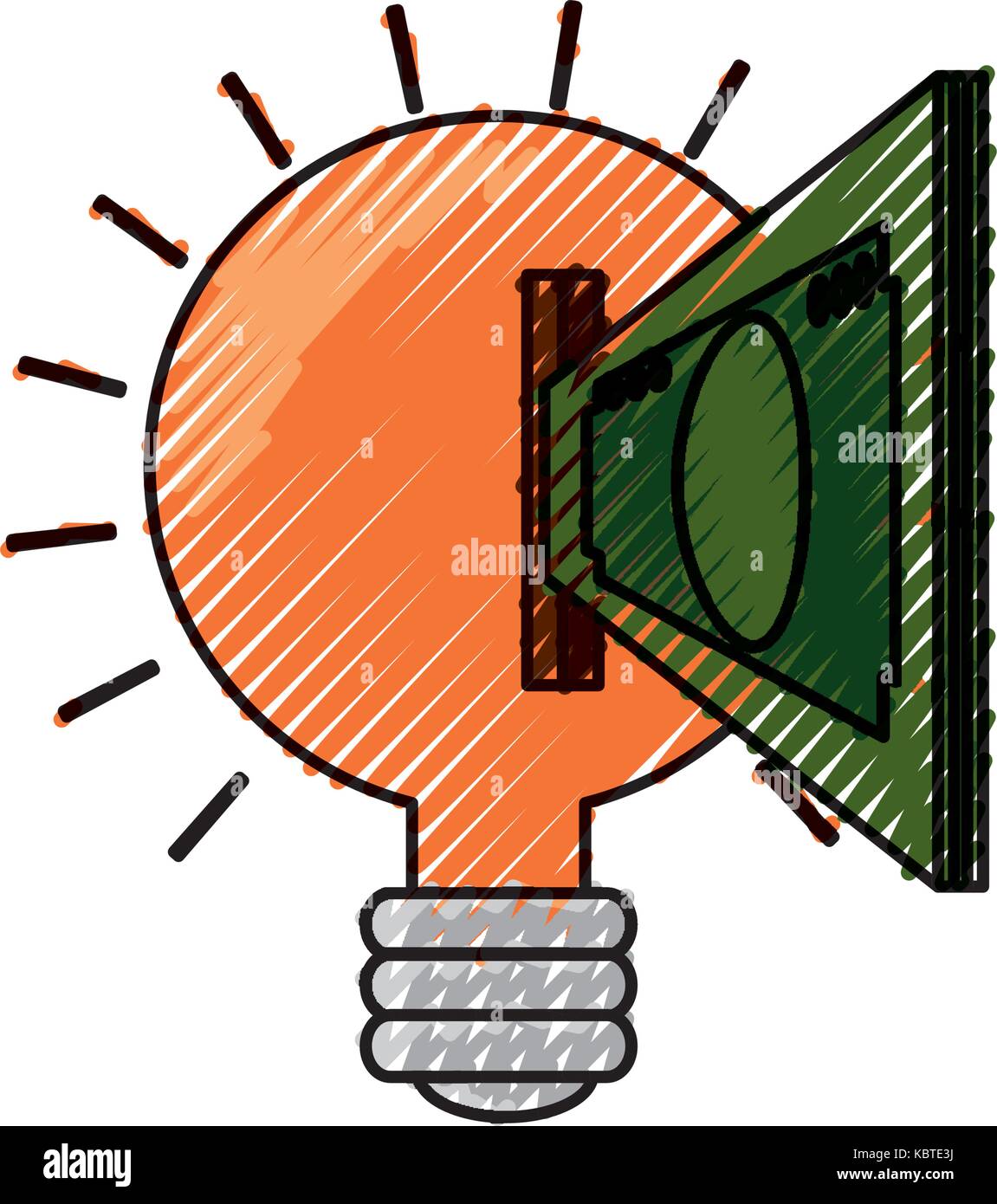 light bulb icon over white background colorful design vector ...