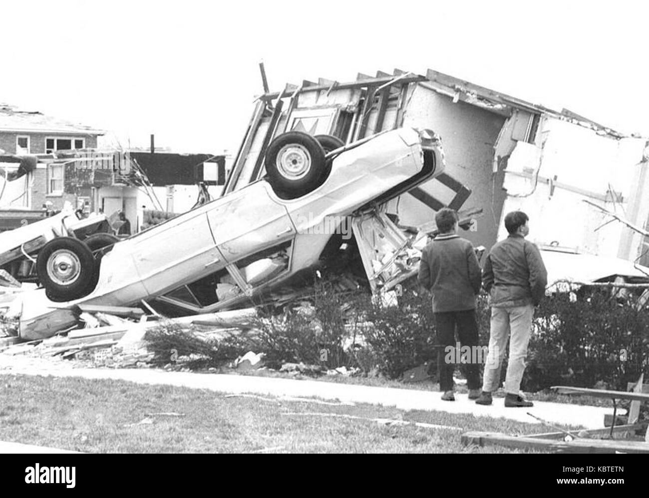 1967 Oak Lawn Tornado Damage Stock Photo Alamy
