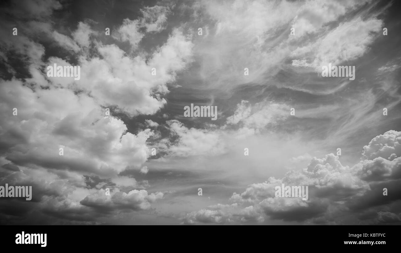 Panorama sky clouds in Black and White Stock Photos & Images - Alamy