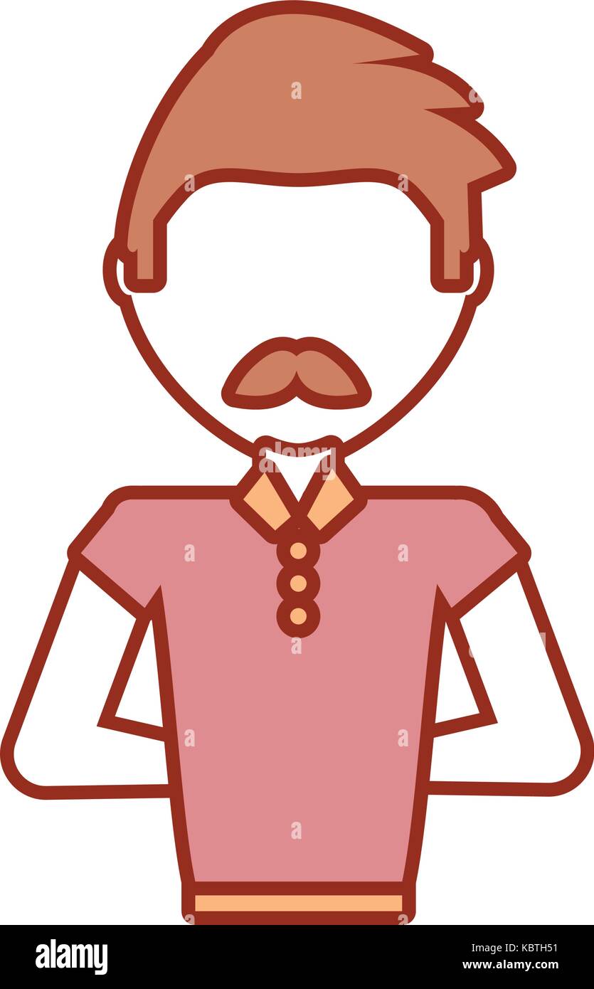 avatar man icon over white background colorful design vector ...