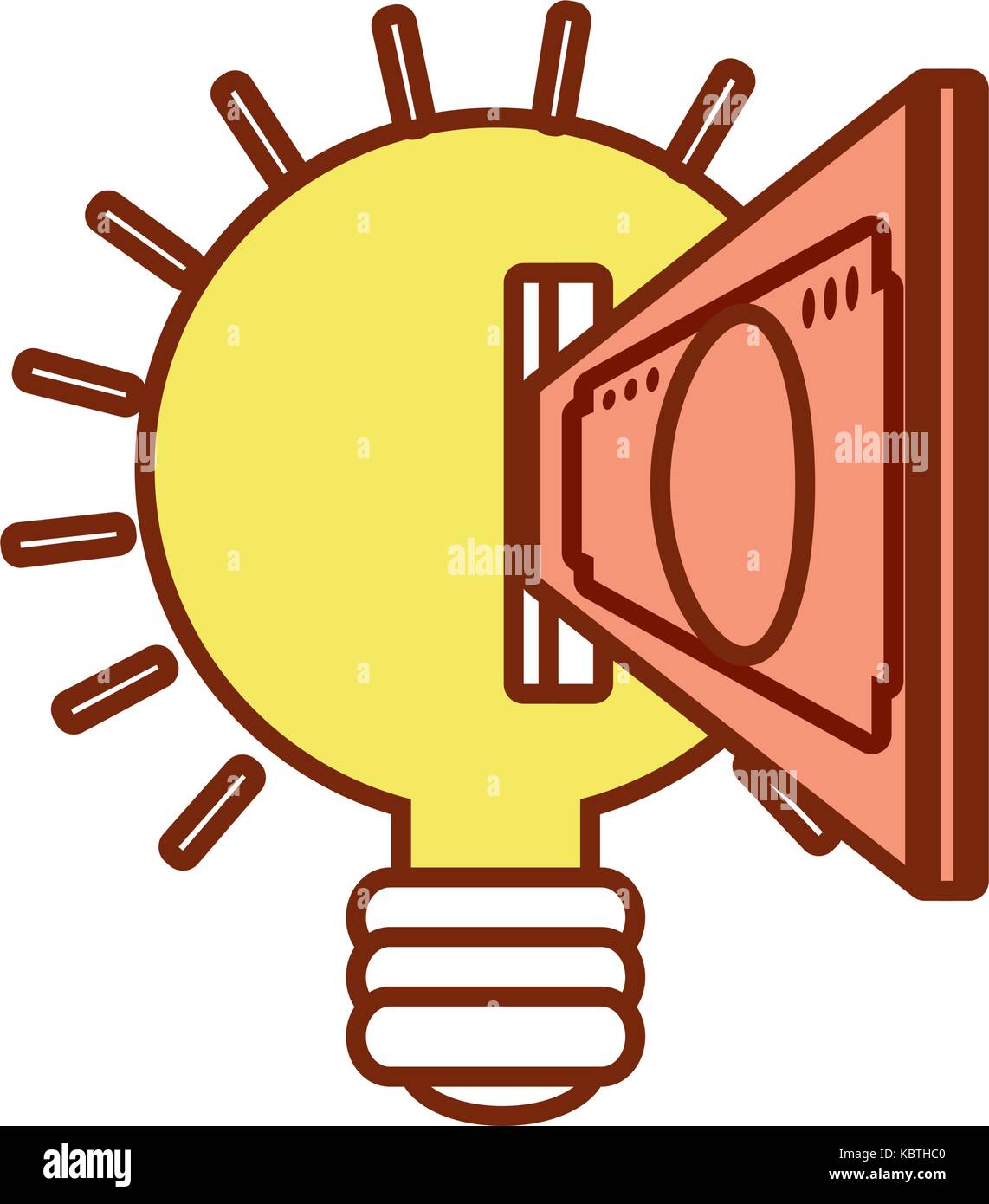 light bulb icon over white background colorful design vector ...