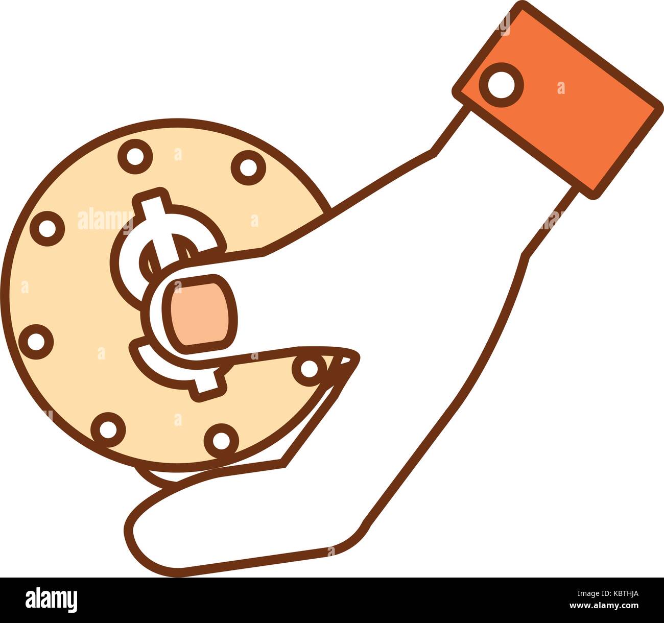 money coin icon over white background vector illustration Stock Vector ...
