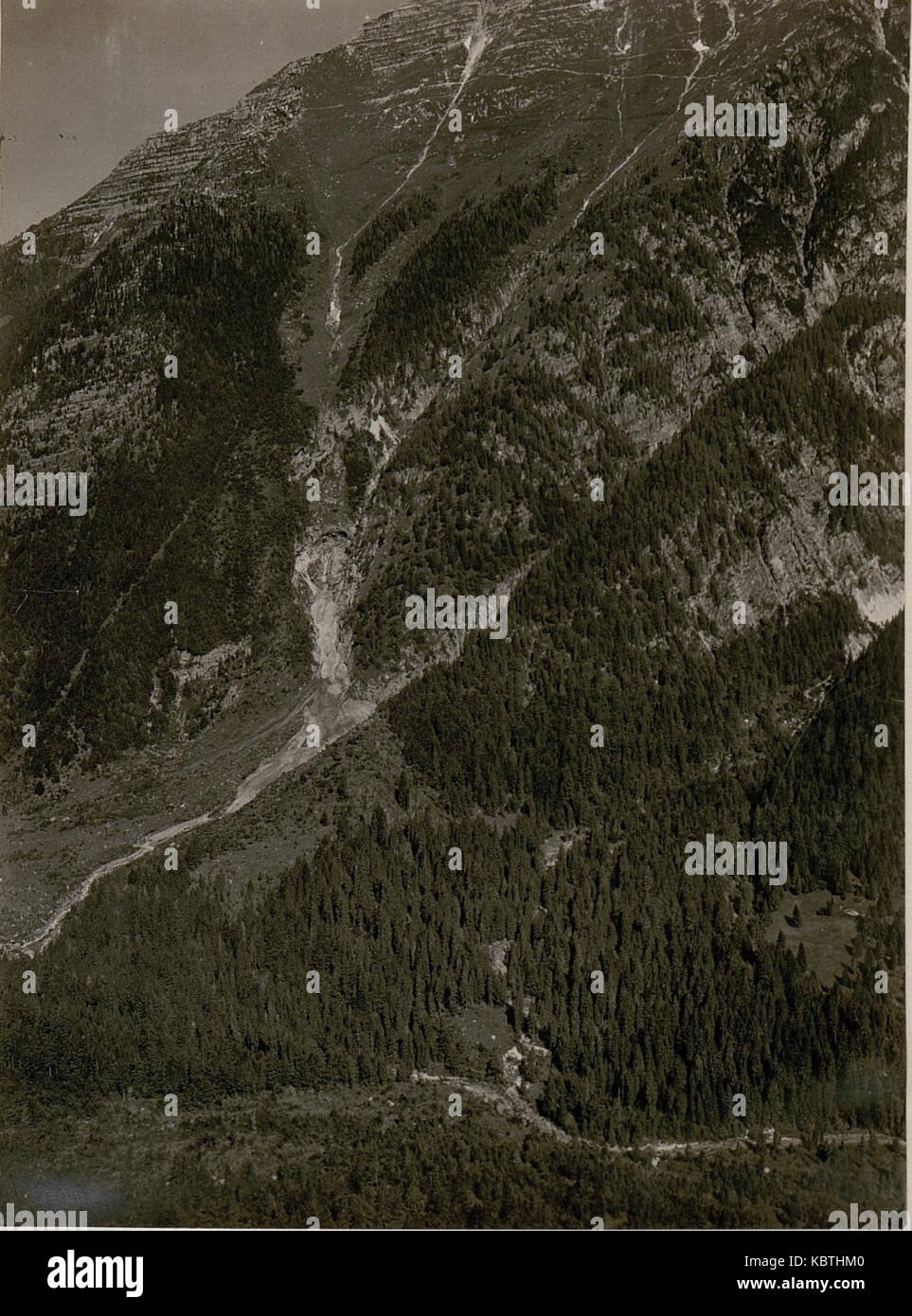 Blick von der deutschen Kanzel auf das Seebachtal, Grenzwiese mit dem Gregnedulhang. (15 7.1917.) (BildID 15800723) Stock Photo