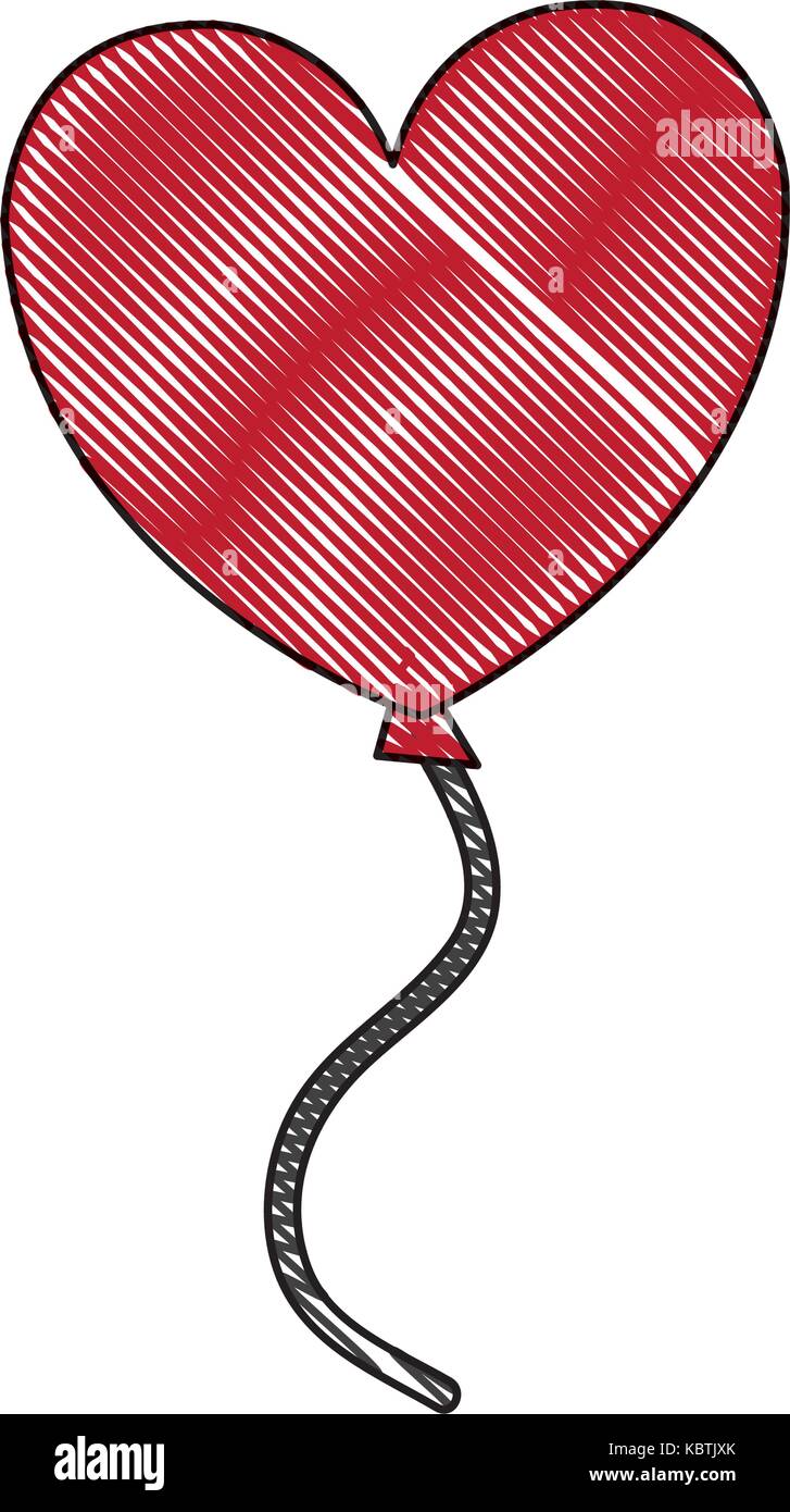 heart balloon icon over white background vector illustration Stock ...