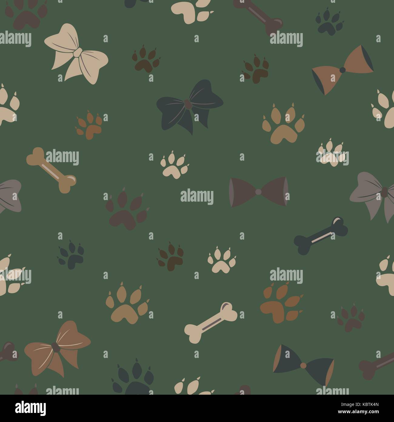 Seamless Dog Paw Pattern. Vector Illustration Stock Vector Image & Art ...