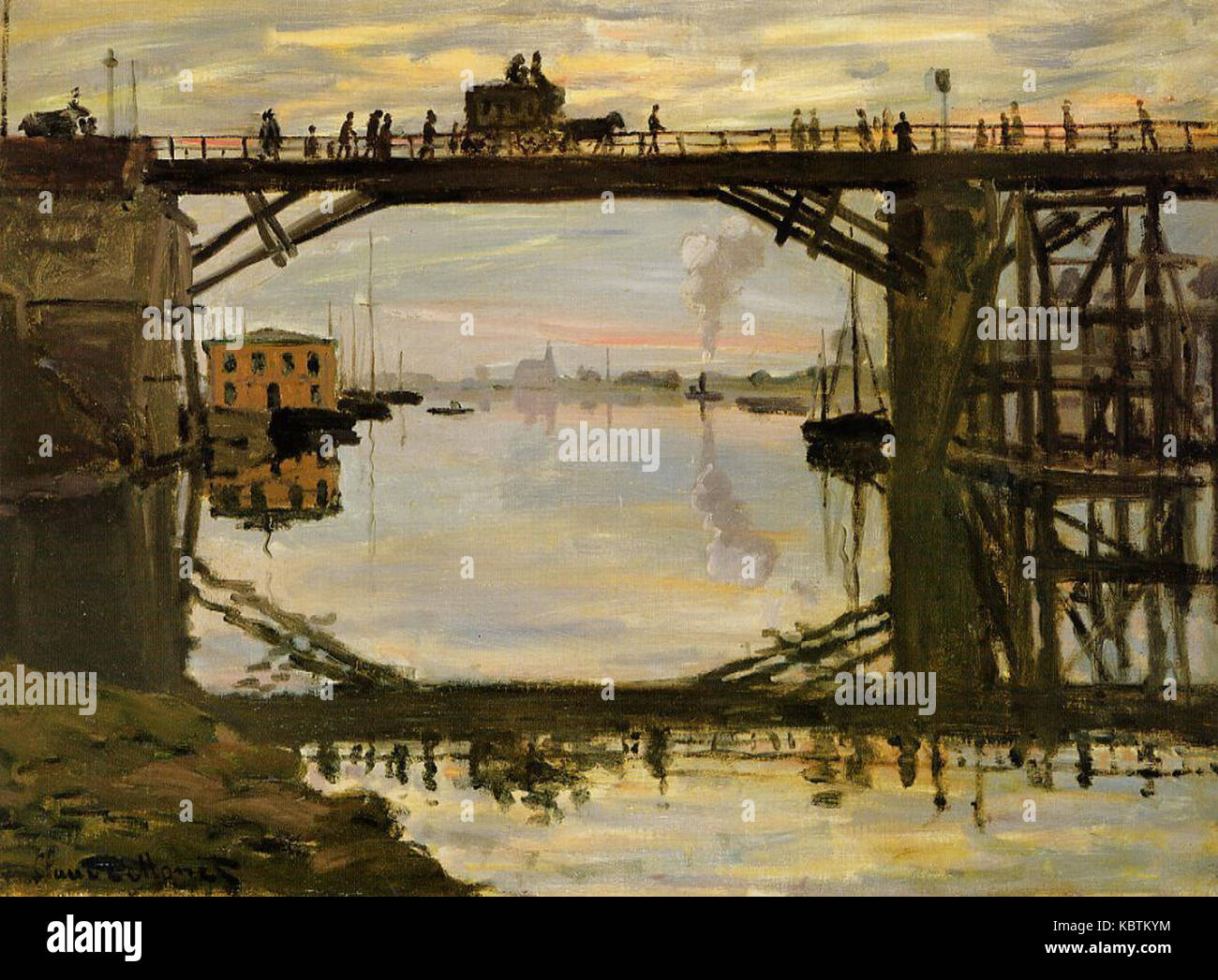 Claude Monet   The Highway Bridge under repair Stock Photo