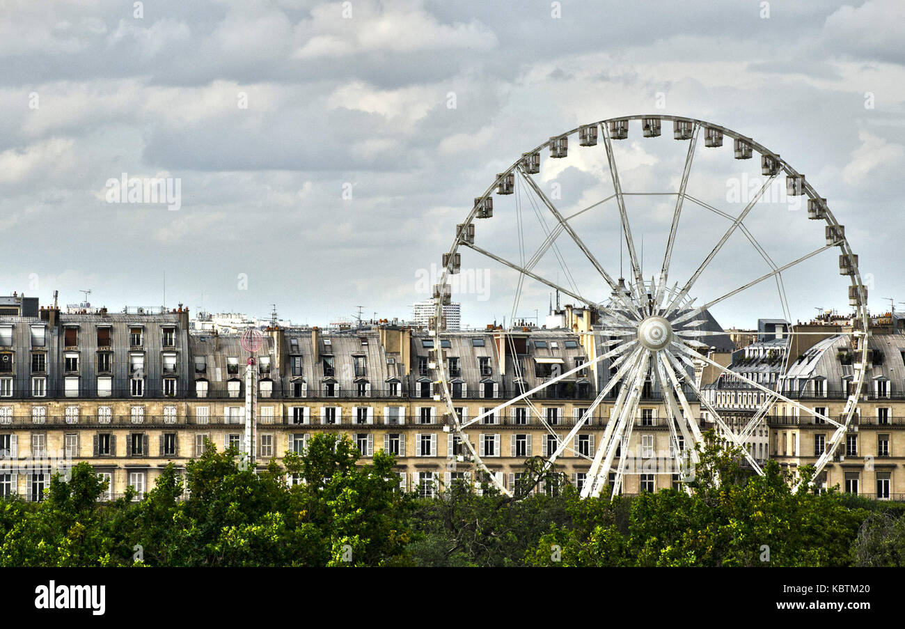 Paris Ferris Stock Photo