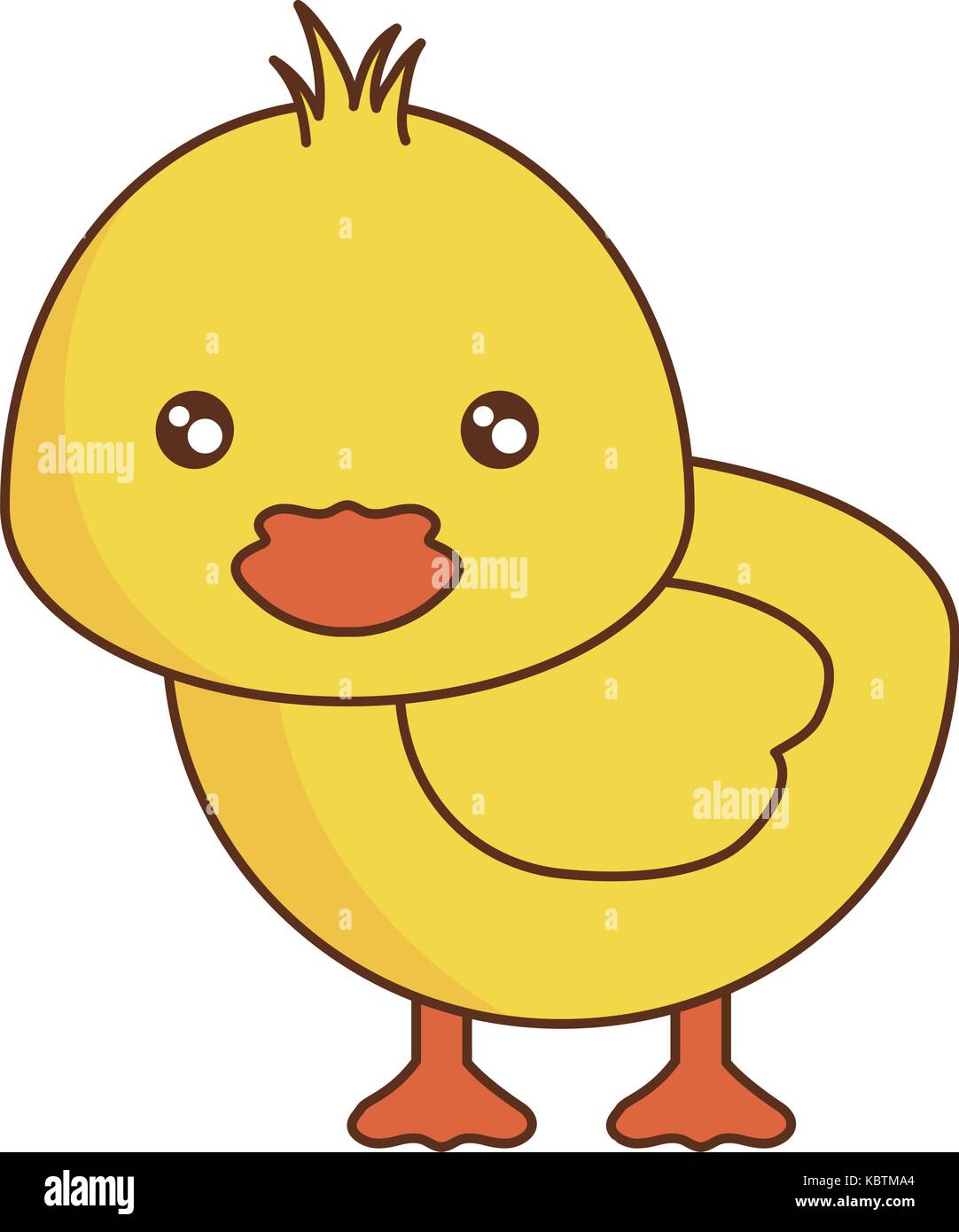 cute duck icon over white background colorful design vector ...