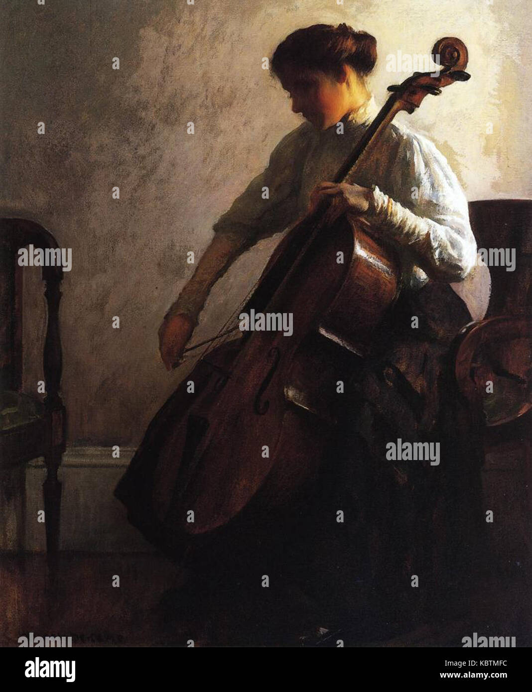 DeCamp Joseph The Cellist Stock Photo - Alamy