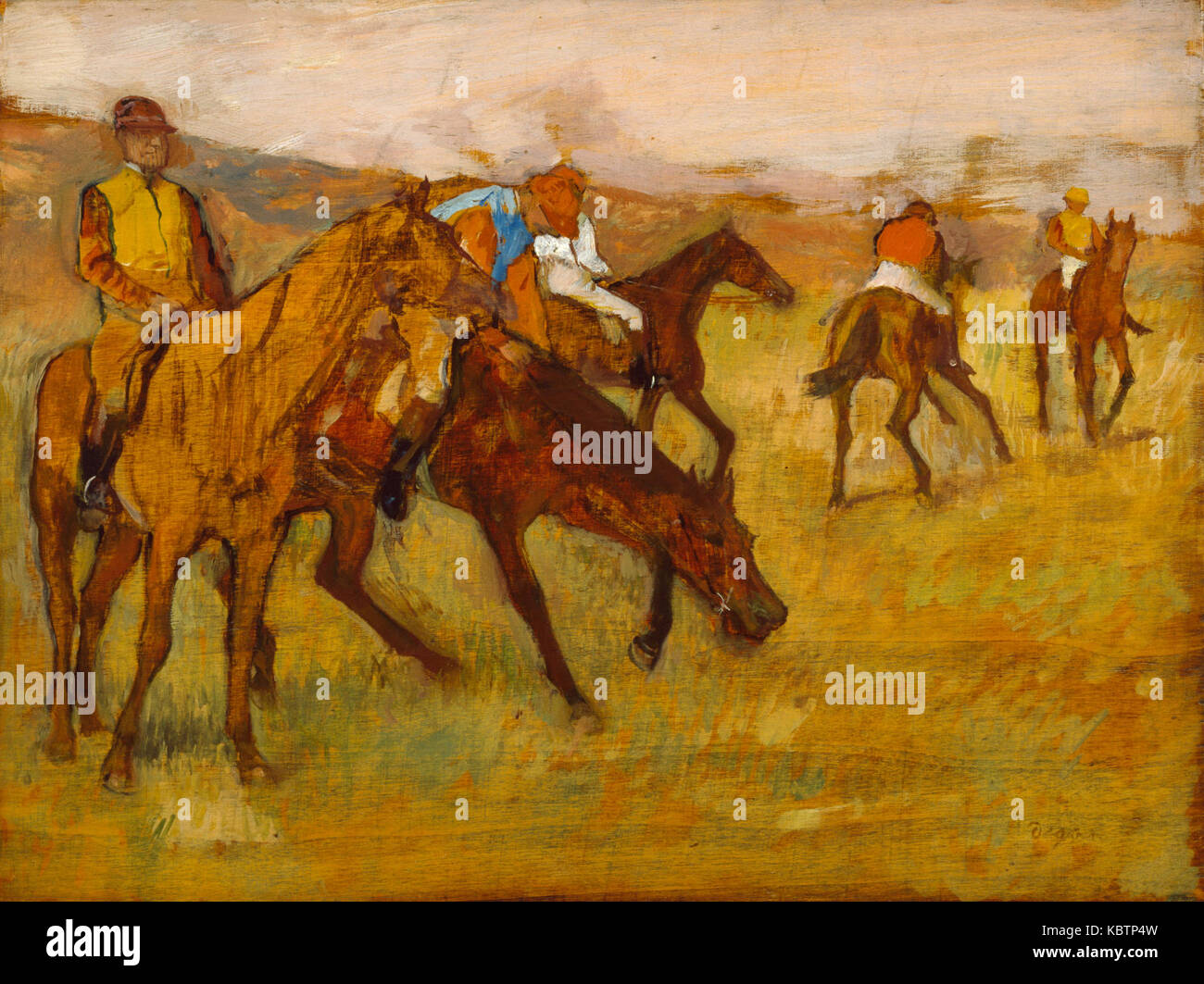 'Before the Race' by Edgar Degas is a famous painting capturing a ...