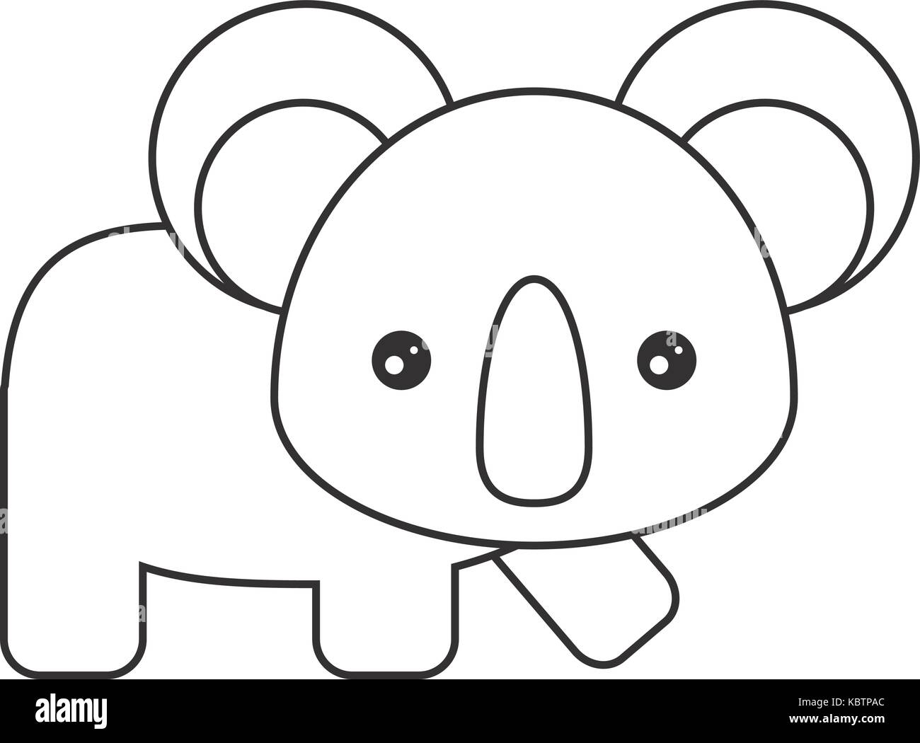 cute koala icon over white background vector illustration Stock Vector ...