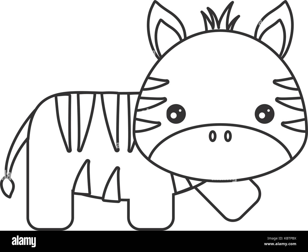 cute zebra icon over white background vector illustration Stock Vector ...