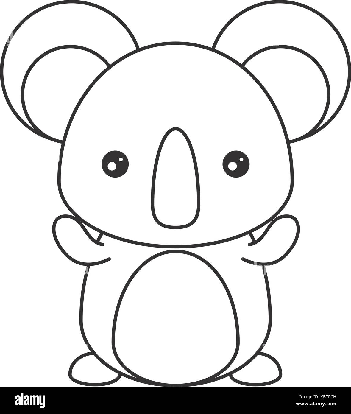 cute koala icon over white background vector illustration Stock Vector ...