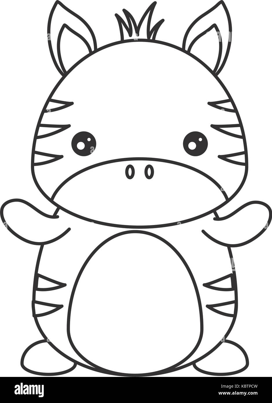 cute zebra icon over white background vector illustration Stock Vector ...