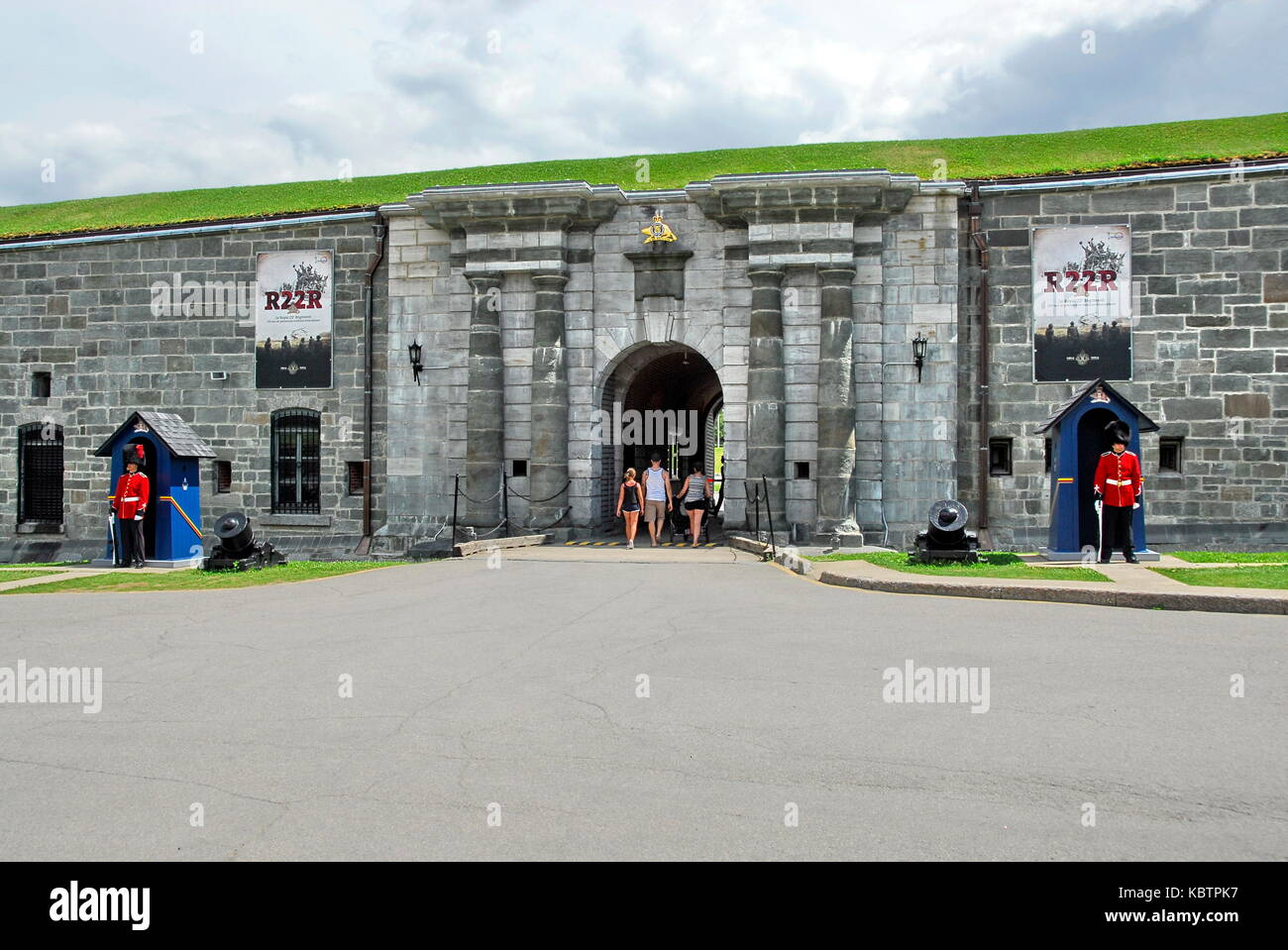 Entryway into the Citadelle of Quebec, Quebec City, Quebec Province, Canada Stock Photo