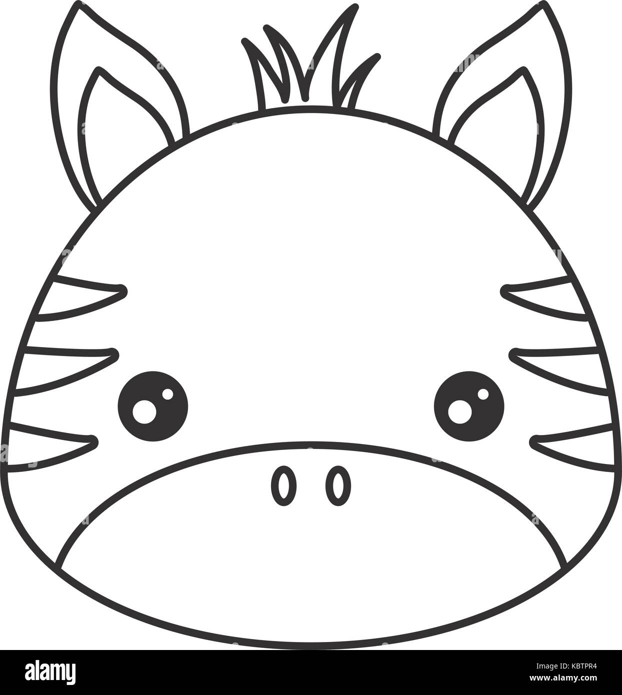 cute zebra icon over white background vector illustration Stock Vector ...