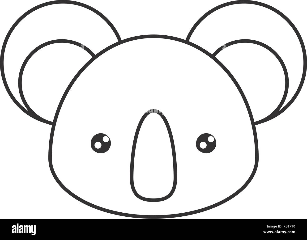 cute koala icon over white background vector illustration Stock Vector ...