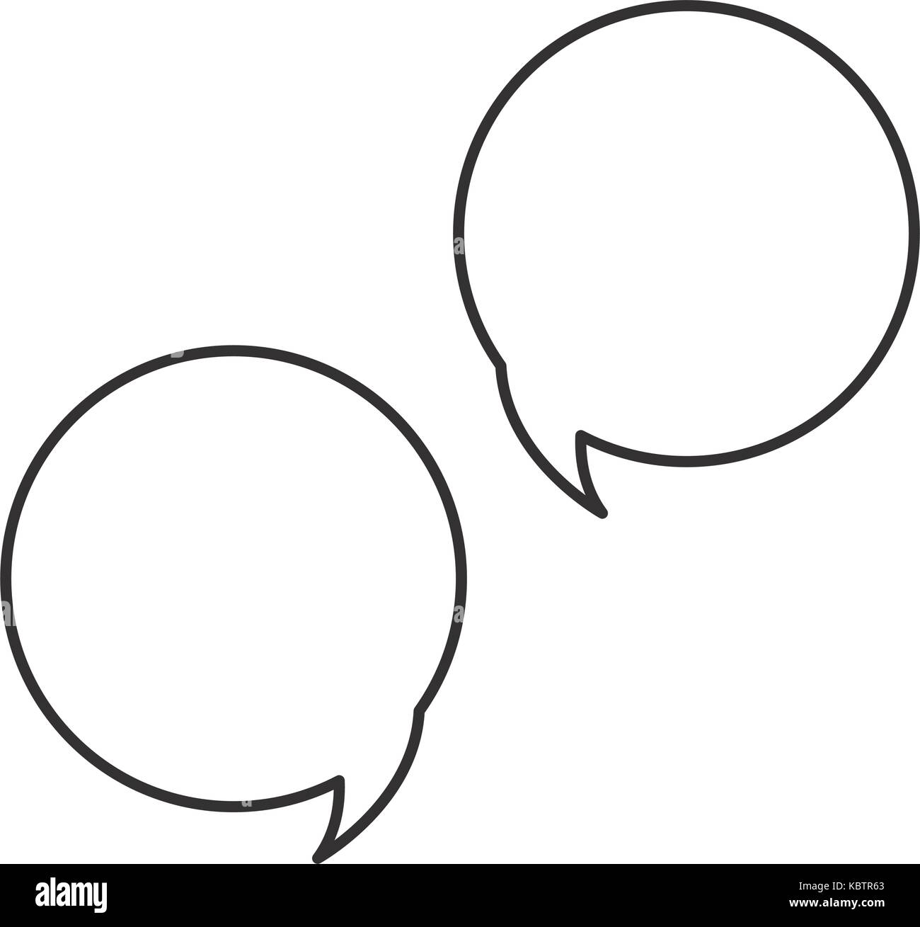 speech bubbles icon over white background vector illustration Stock ...