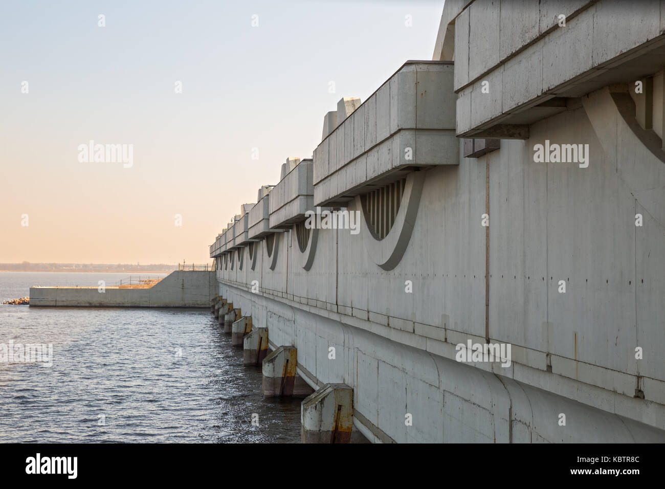 Saint Petersburg Flood Prevention Facility Complex, culvert construction Stock Photo