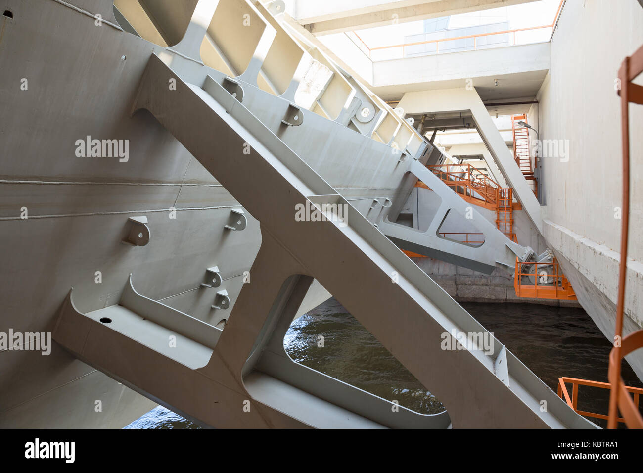 Saint Petersburg Flood Prevention Facility Complex, water gate Stock Photo