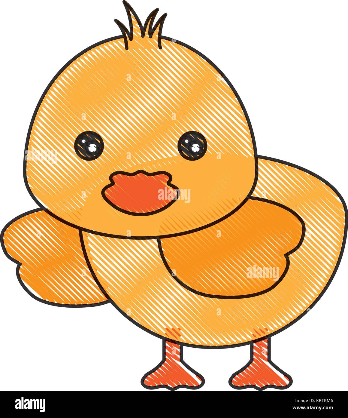 cute duck icon over white background colorful design vector ...