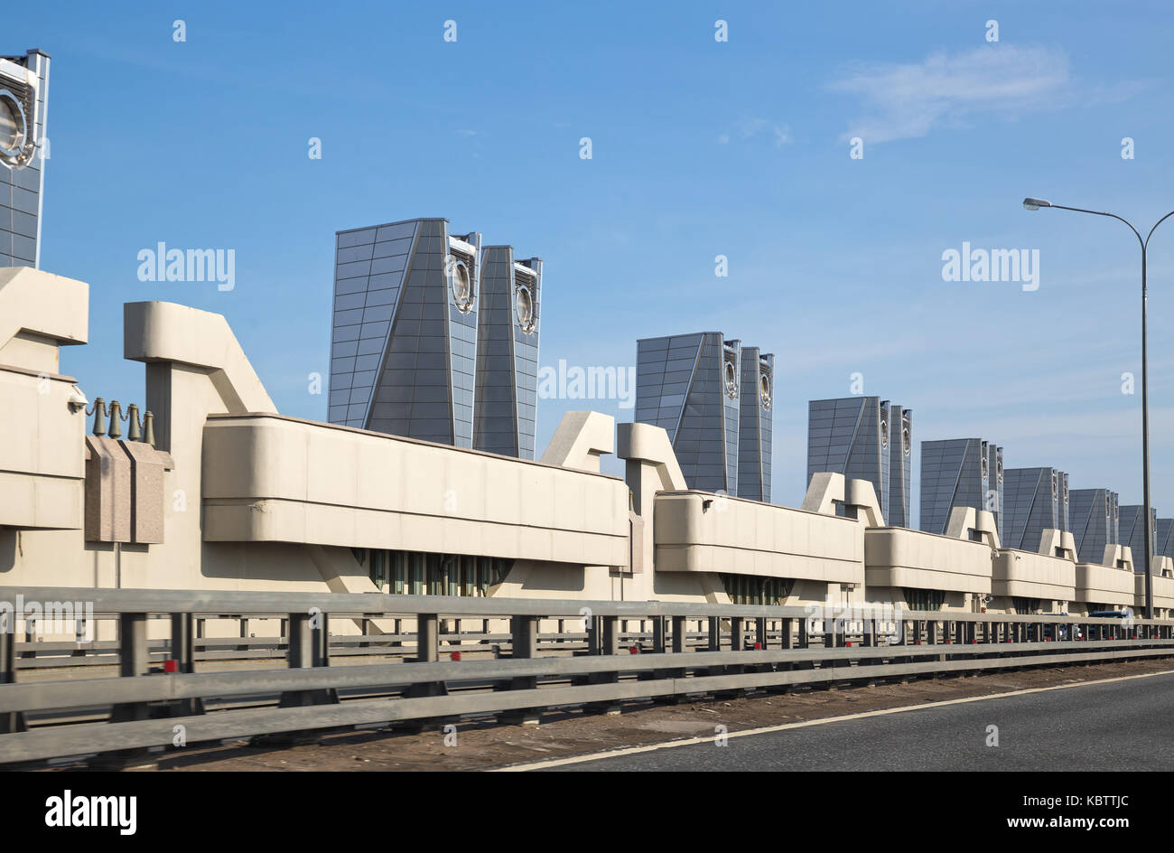 St. Petersburg Flood Prevention Facility Complex, water gate Stock Photo