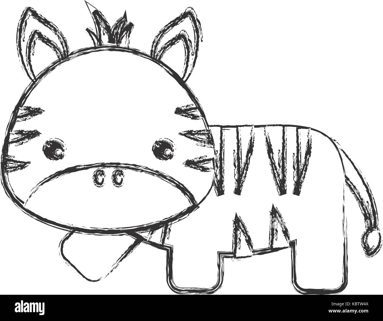 cute zebra icon over white background vector illustration Stock Vector ...