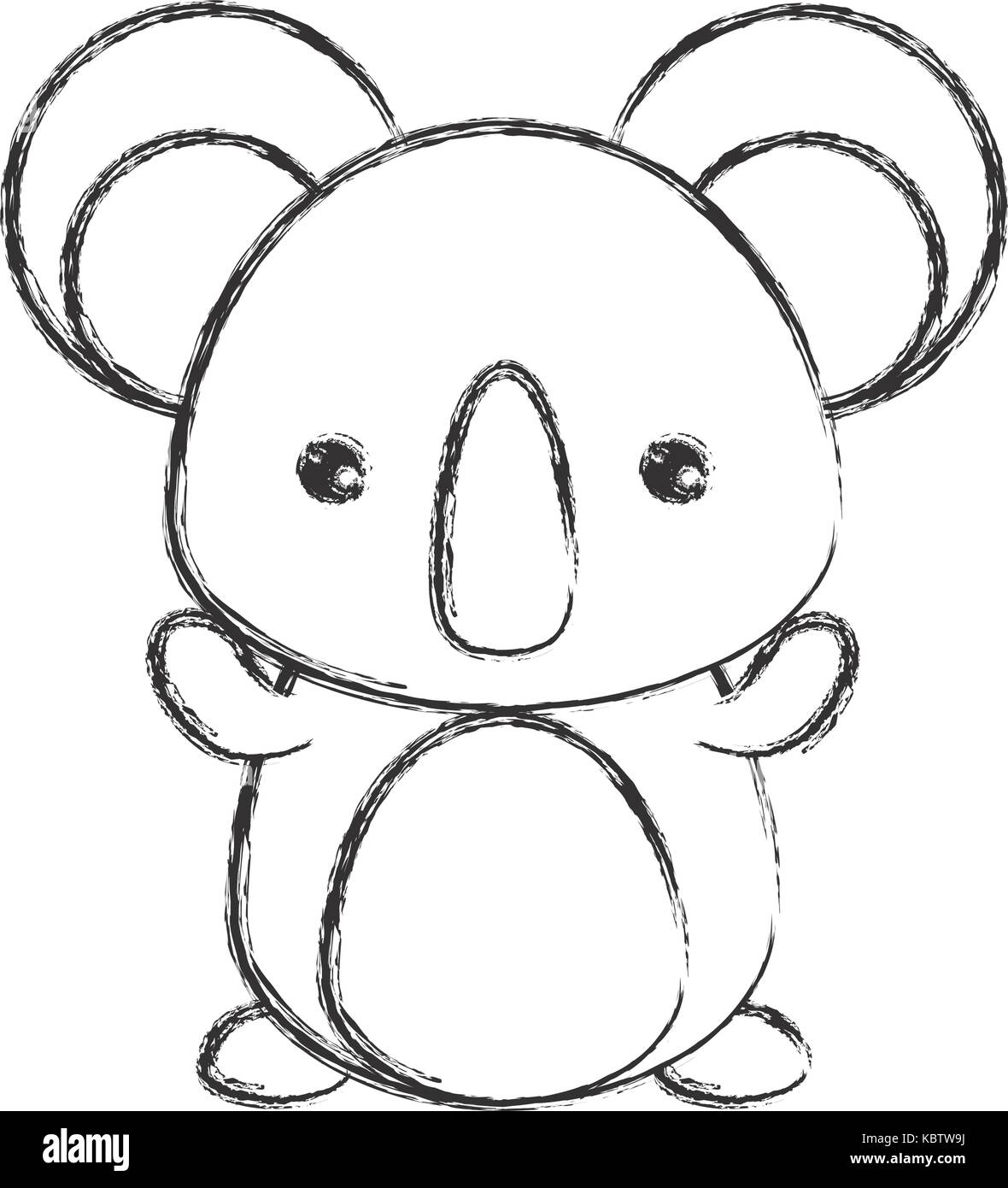 cute koala icon over white background vector illustration Stock Vector ...